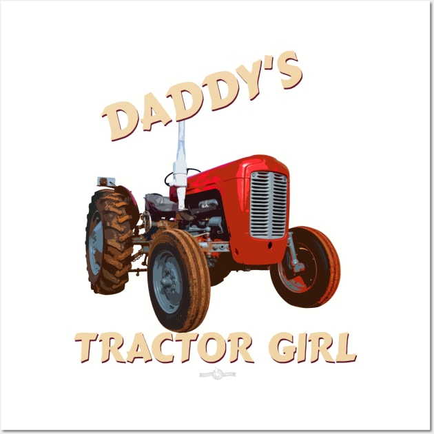 daddy's tractor girl Wall Art by seadogprints